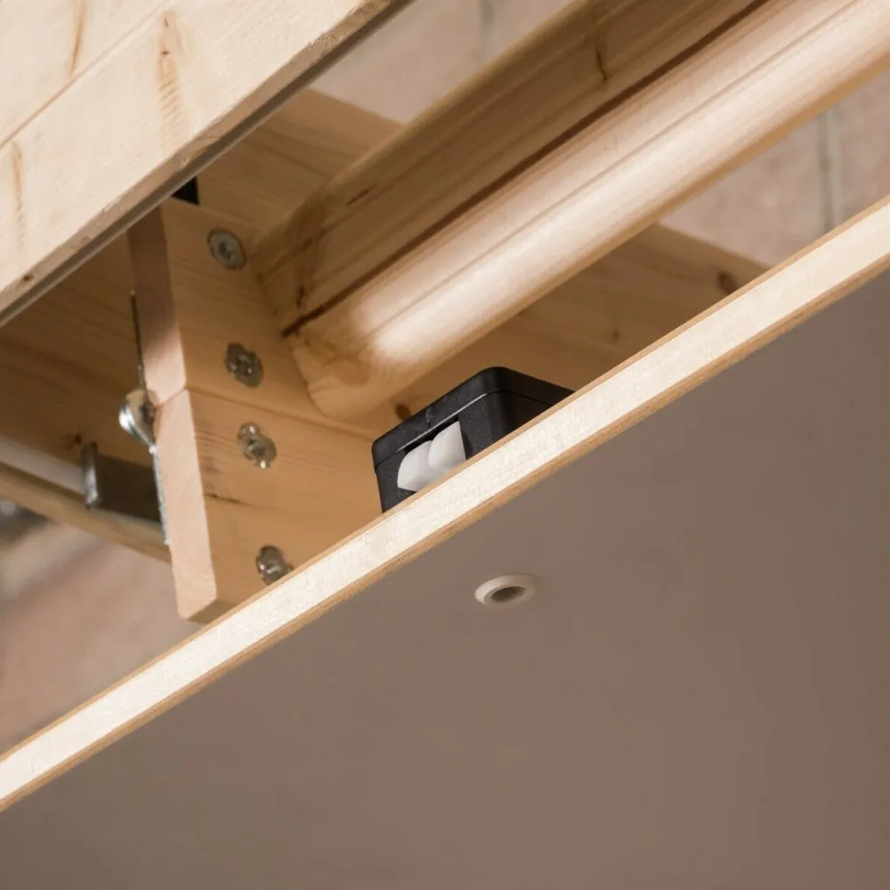 DJM Deluxe 3-Section Timber Loft Ladder with Insulated Hatch