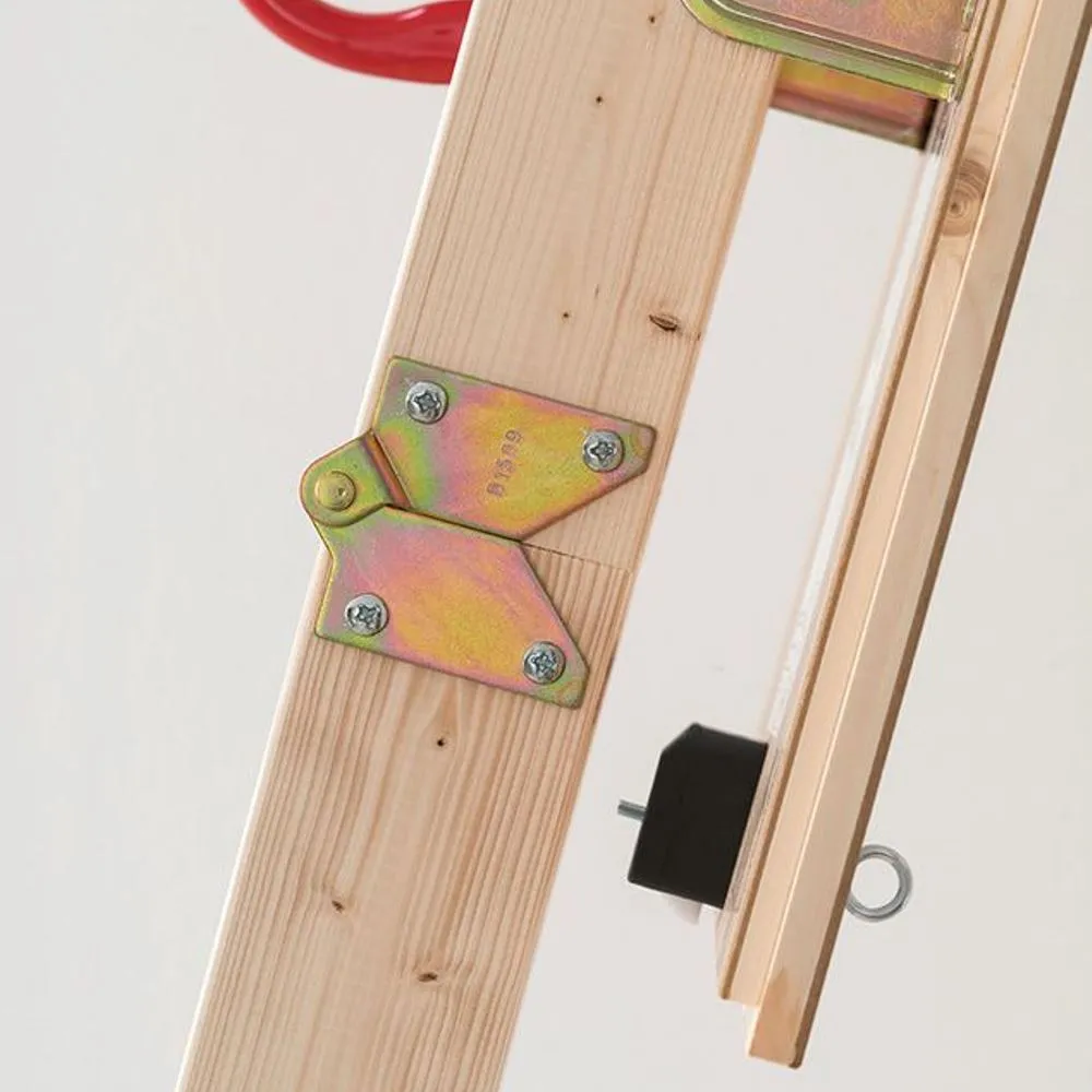 DJM Deluxe 3-Section Timber Loft Ladder with Insulated Hatch