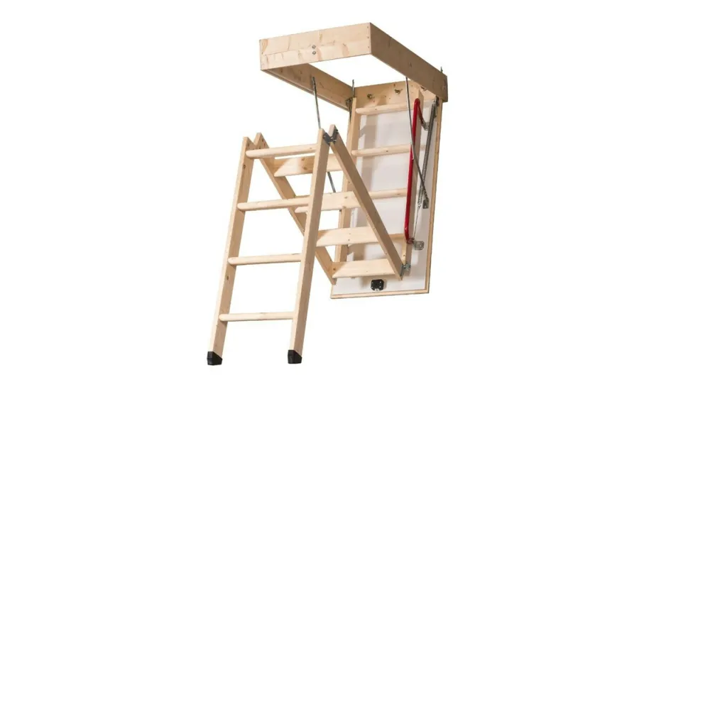 DJM Deluxe 3-Section Timber Loft Ladder with Insulated Hatch