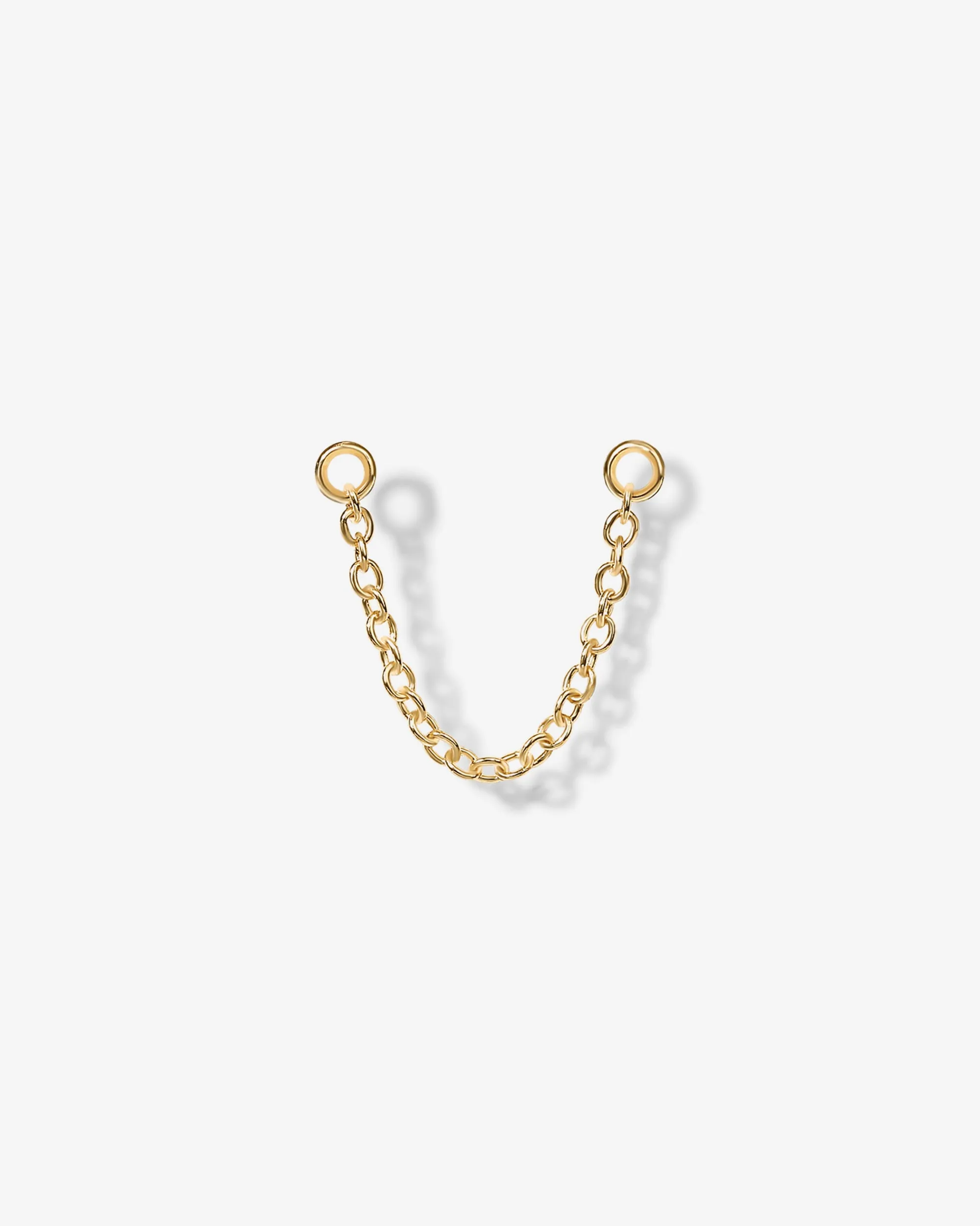 Double Piercing Earrings Link Chain