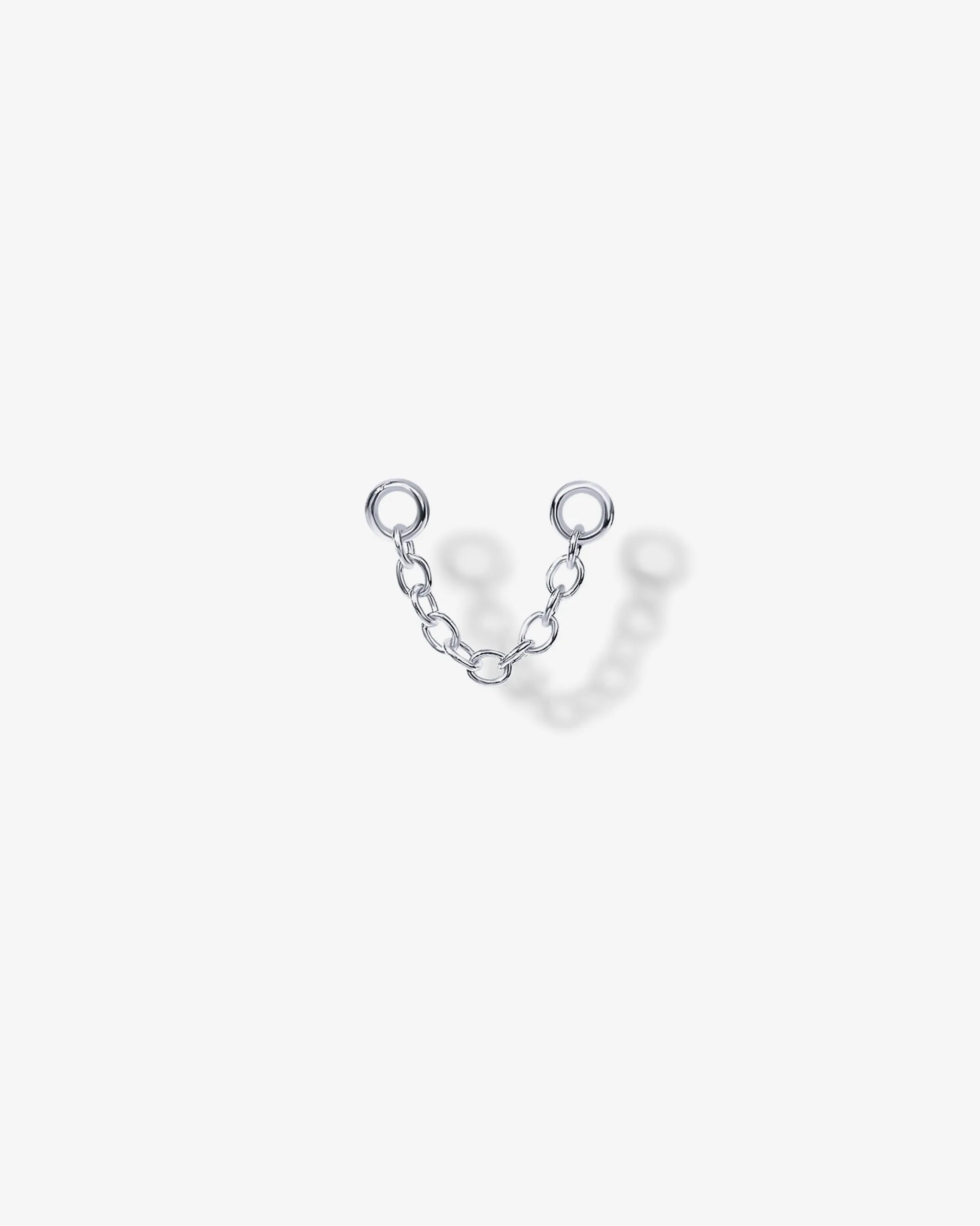 Double Piercing Earrings Link Chain