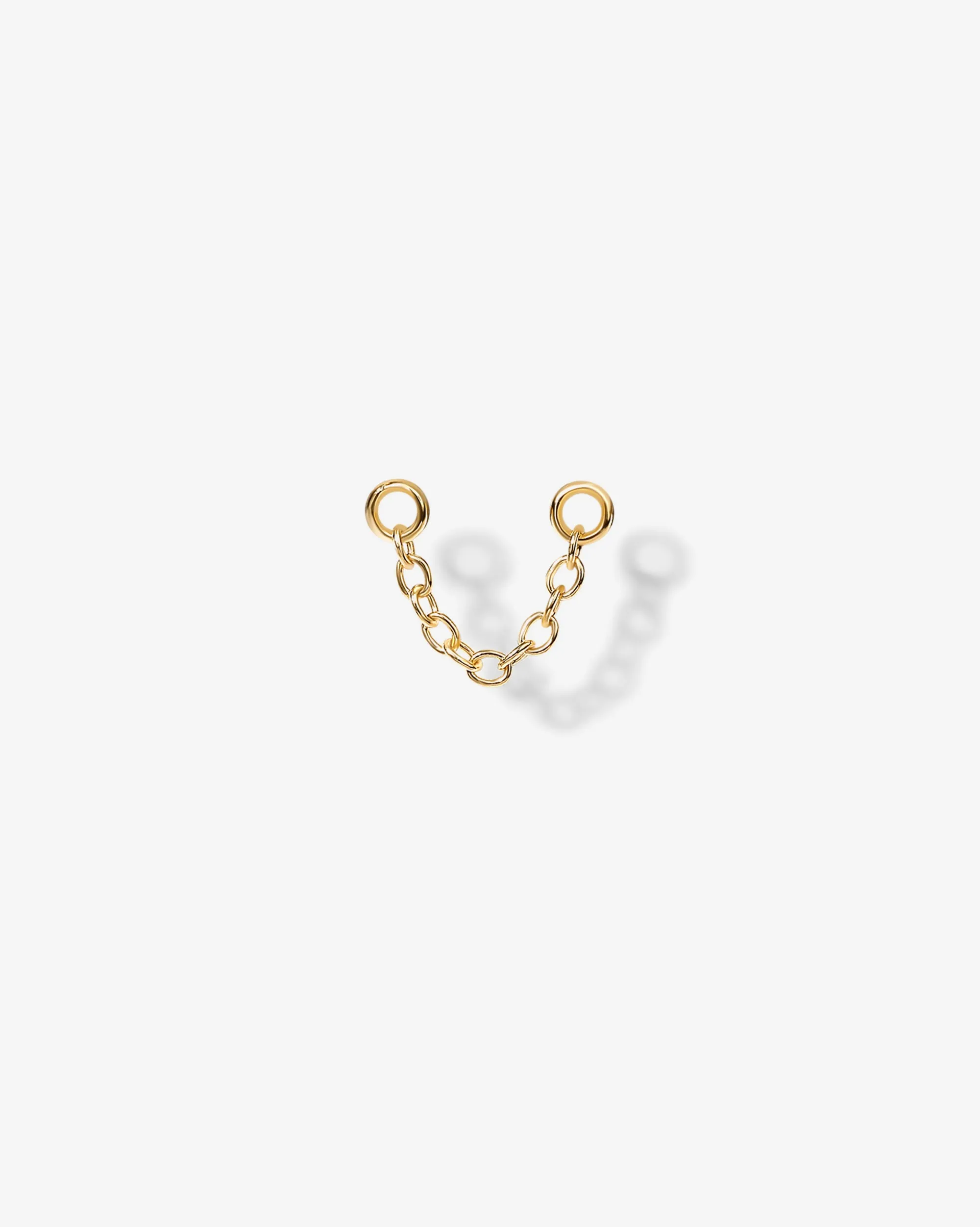 Double Piercing Earrings Link Chain