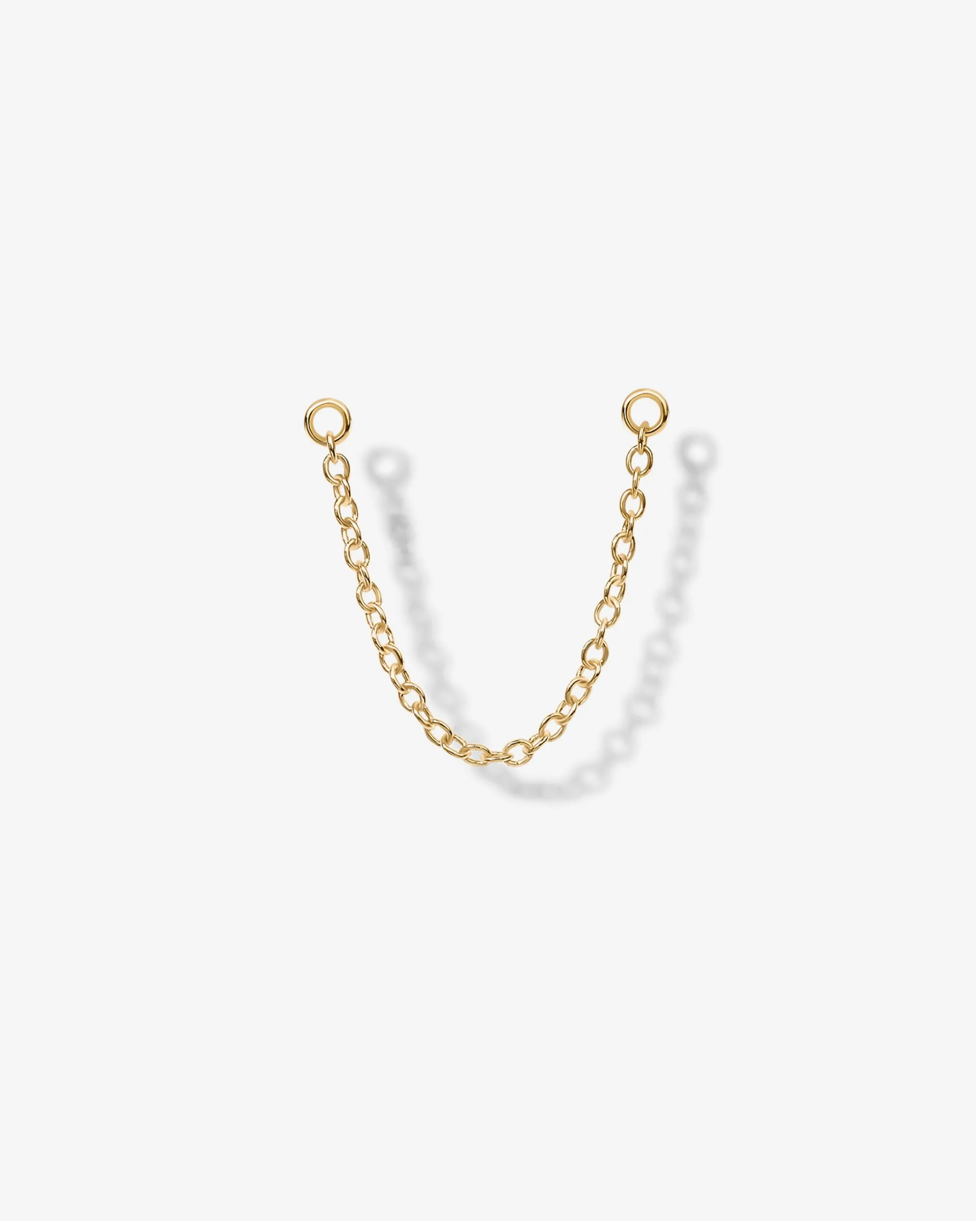 Double Piercing Earrings Link Chain
