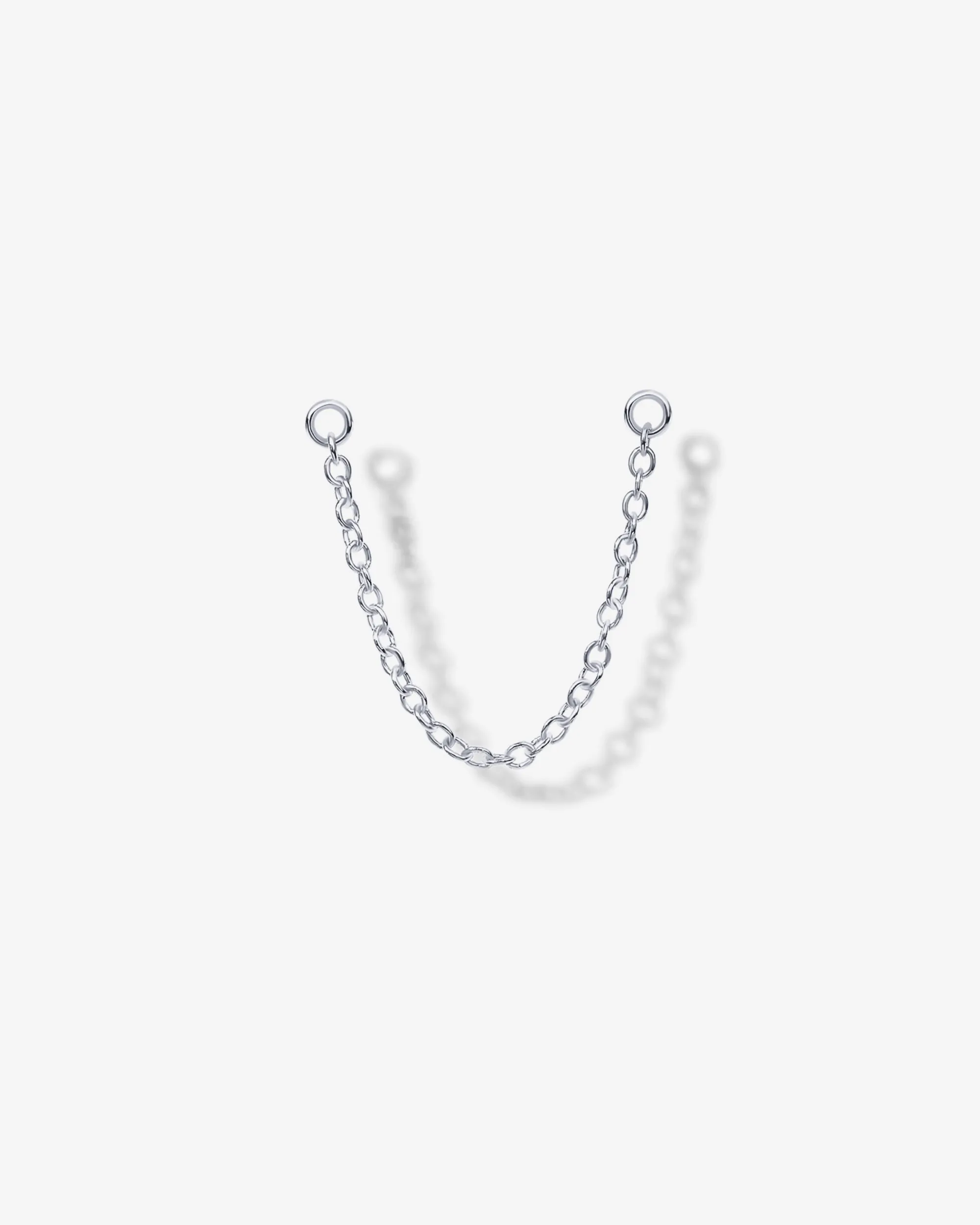 Double Piercing Earrings Link Chain