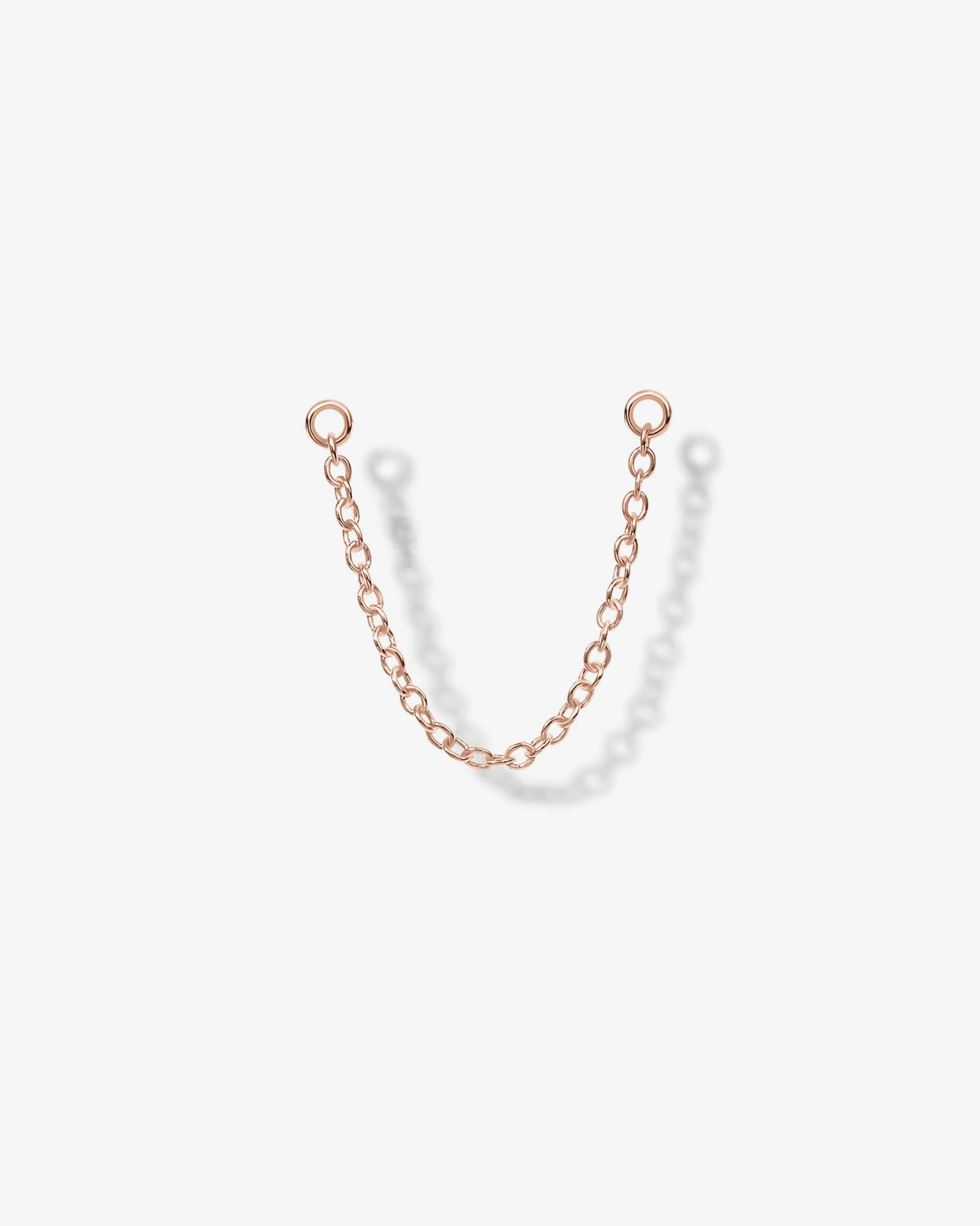 Double Piercing Earrings Link Chain