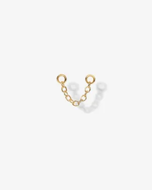 Double Piercing Earrings Link Chain