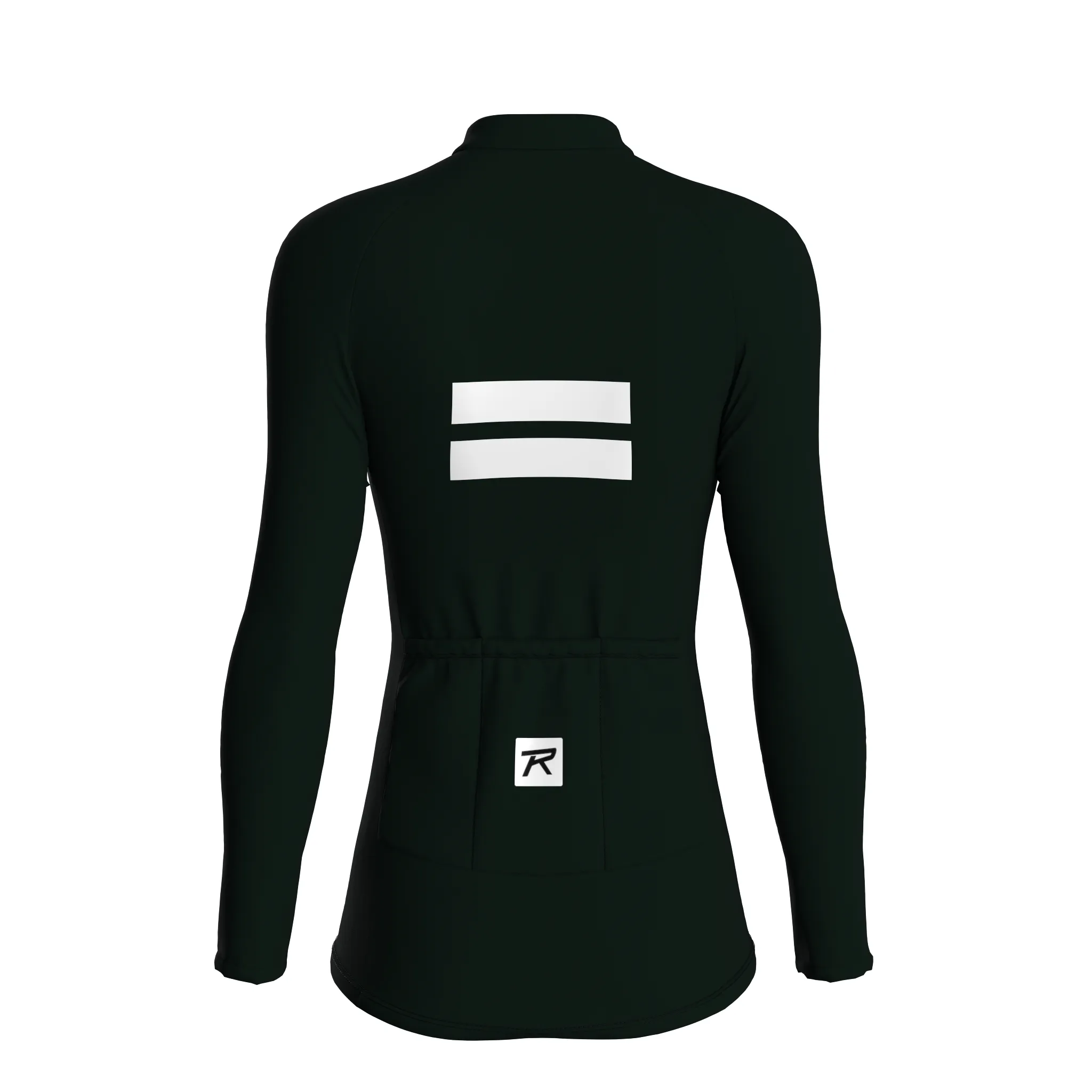 Dual Stripe Dynamics | Dark Green Female Long Sleeves Jersey