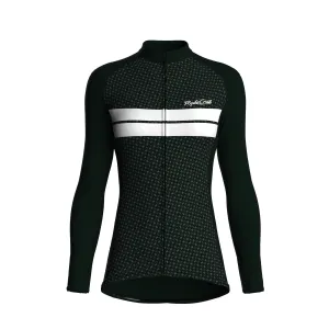 Dual Stripe Dynamics | Dark Green Female Long Sleeves Jersey