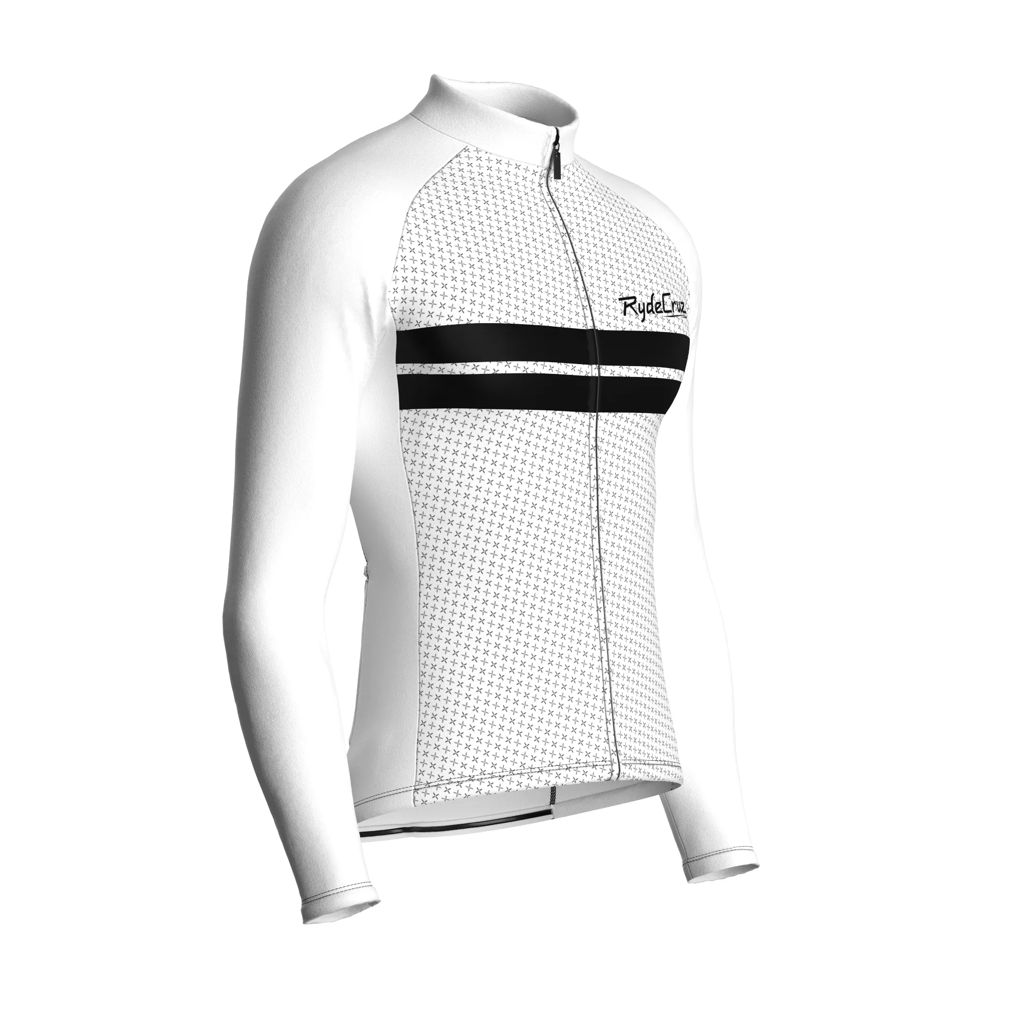 Dual Stripe Dynamics | White Male Long Sleeves Jersey