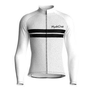 Dual Stripe Dynamics | White Male Long Sleeves Jersey