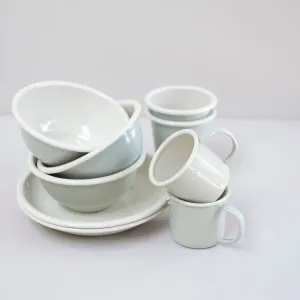 Enamel Plate - Cottage Blue Speckle - Set of 2