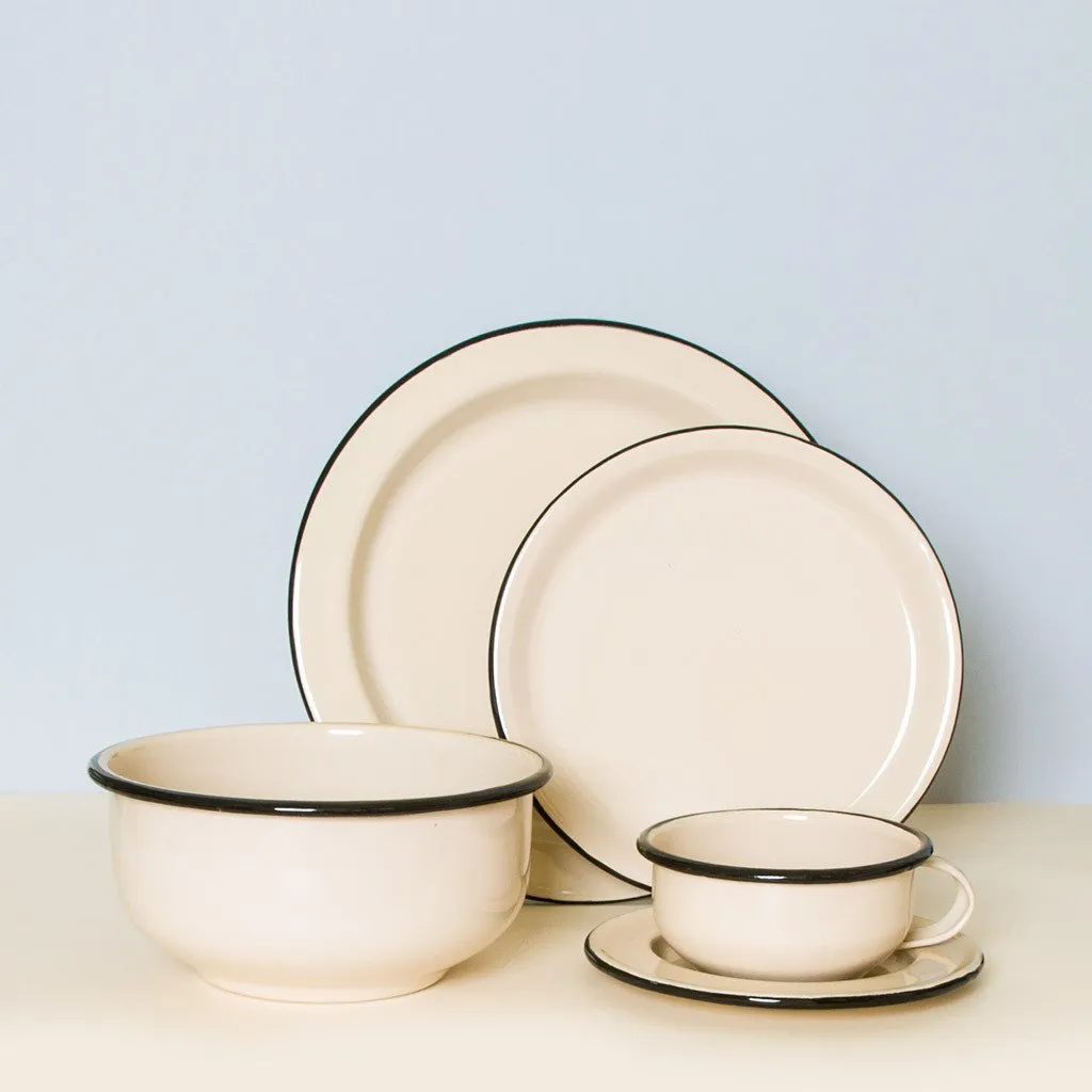 Enamelware Dining Set - Crema