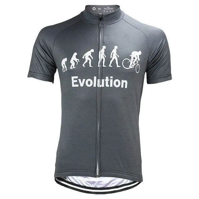 Evolution Of Man Cycling Jersey - Grey