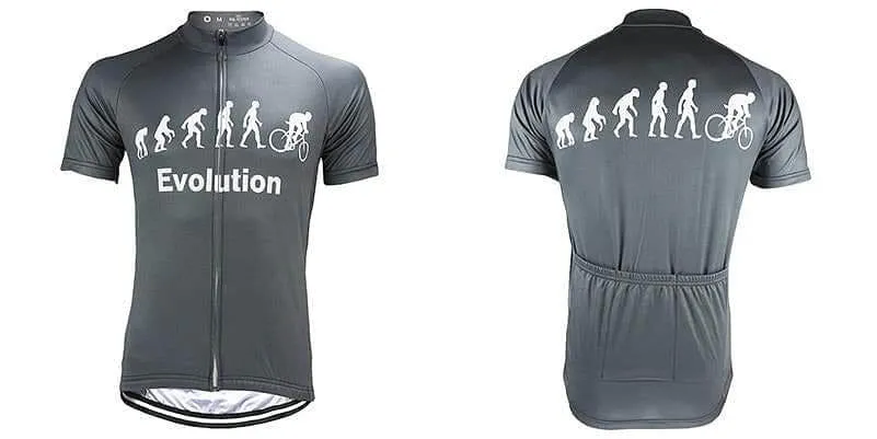 Evolution Of Man Cycling Jersey - Grey
