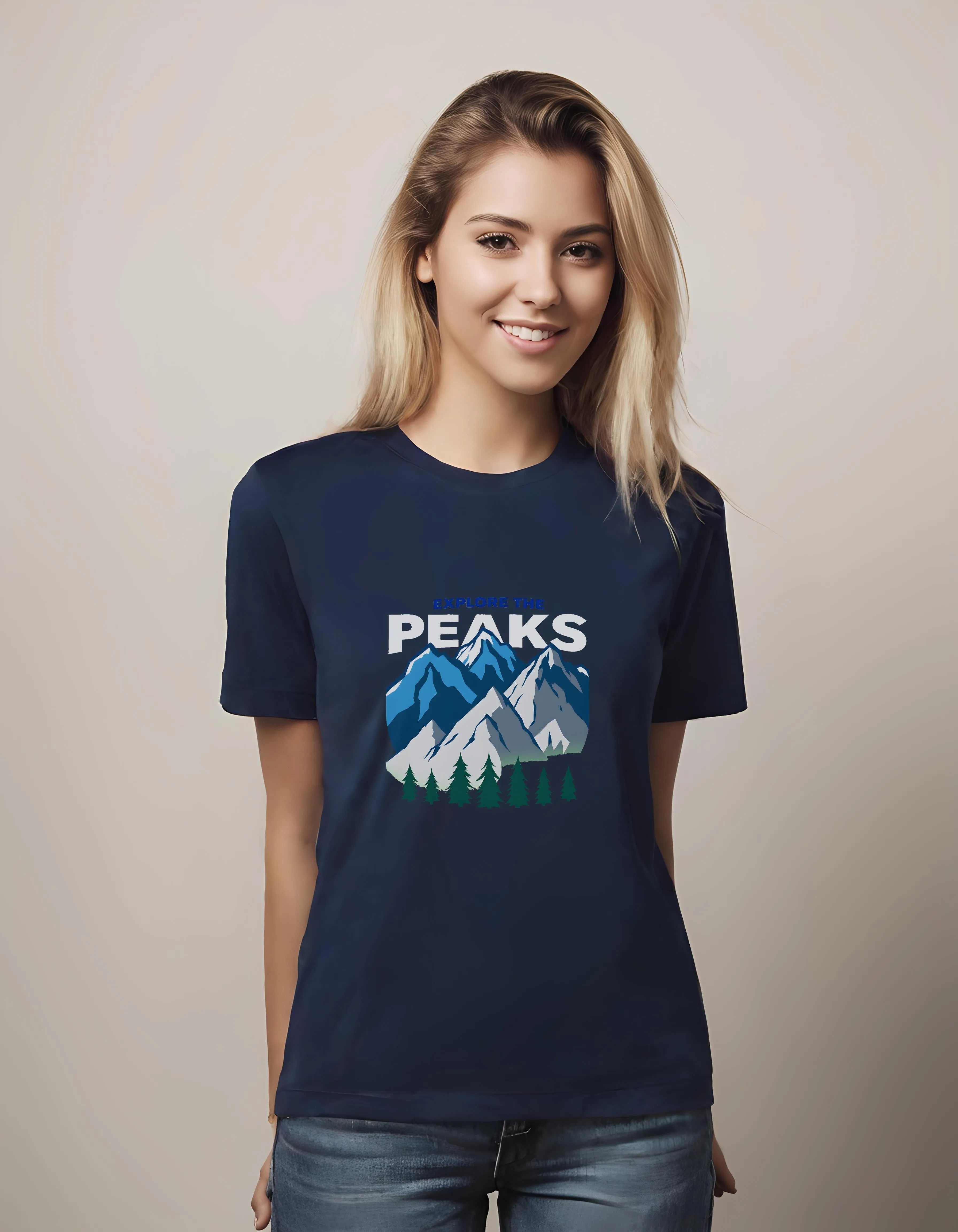 Explore the Peaks Mountain Art | Classic T-Shirt (Unisex)
