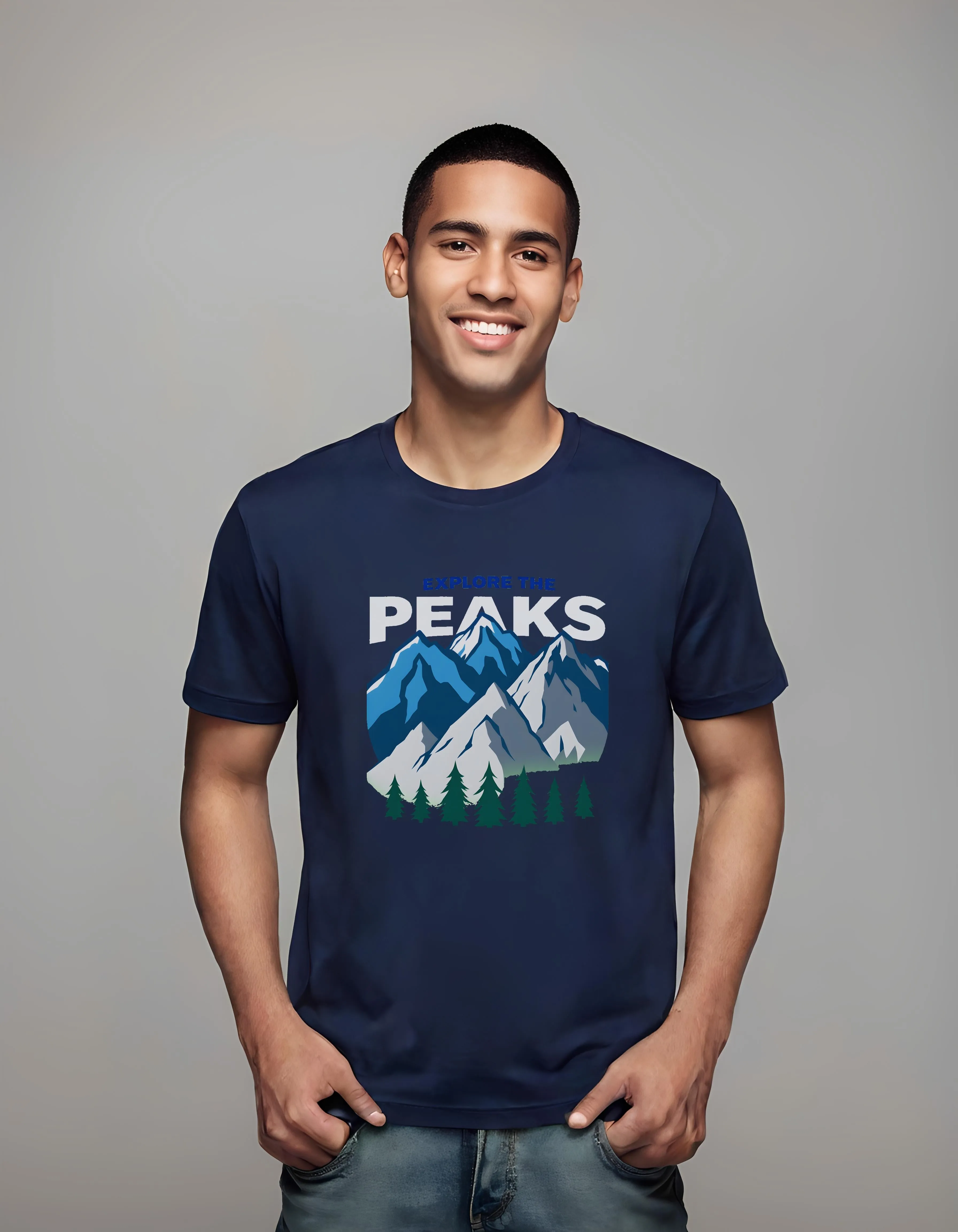 Explore the Peaks Mountain Art | Classic T-Shirt (Unisex)