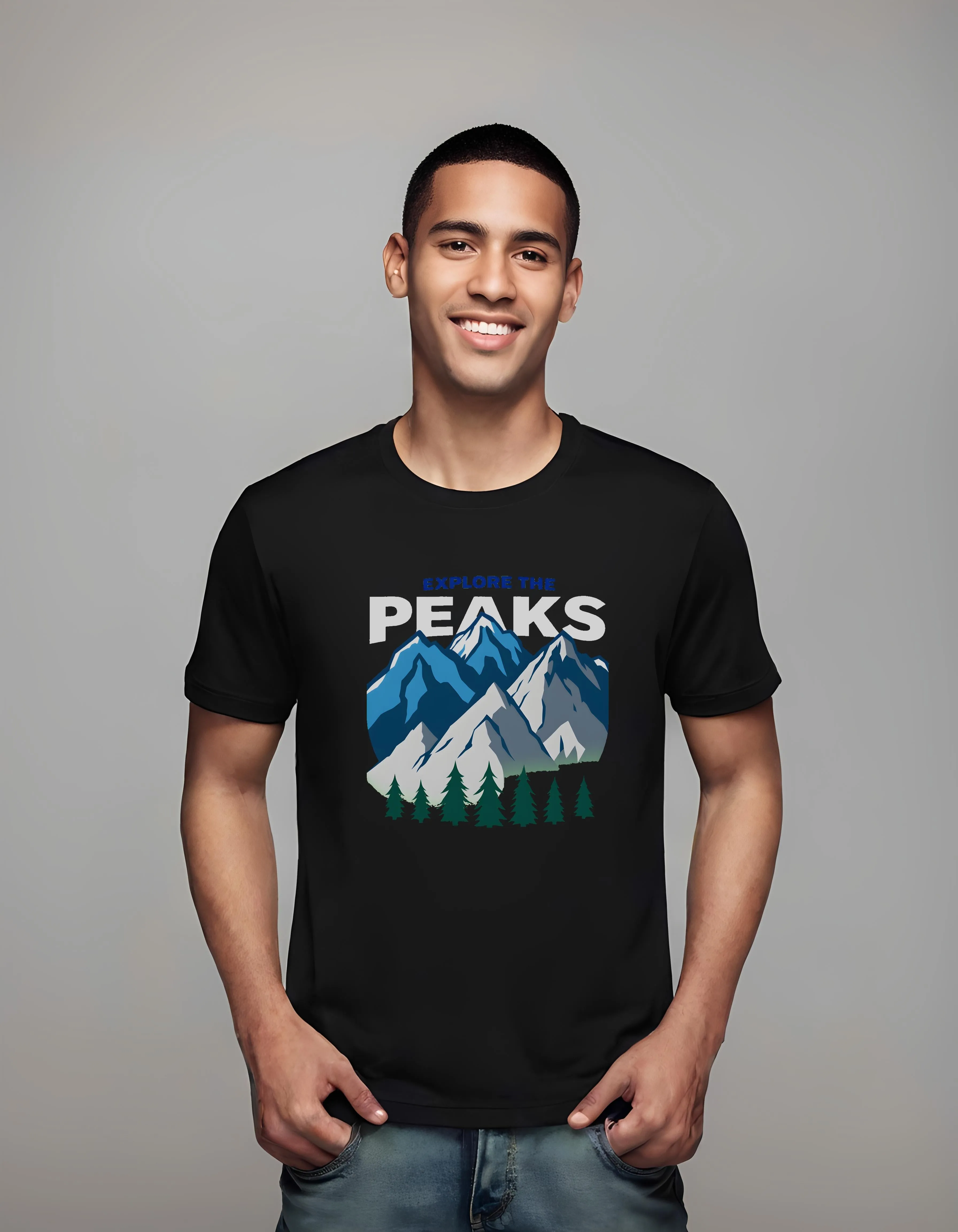 Explore the Peaks Mountain Art | Classic T-Shirt (Unisex)