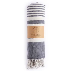 Fethiye Striped Blanket Throw - Blue