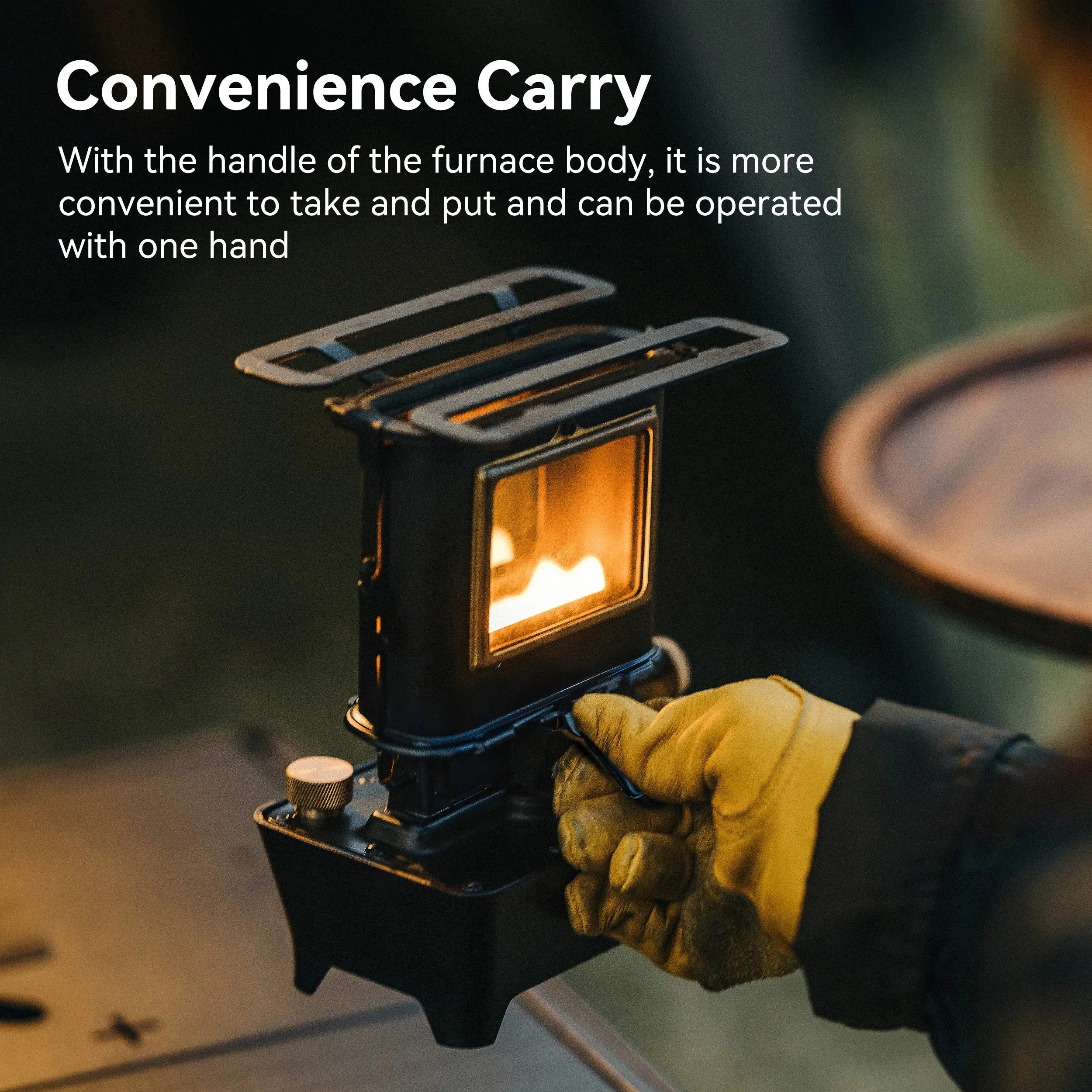 Firedance Oil Lamp Stove – Portable Retro Brass Camping Lantern, 8-Hour Burn for Outdoor Adventures