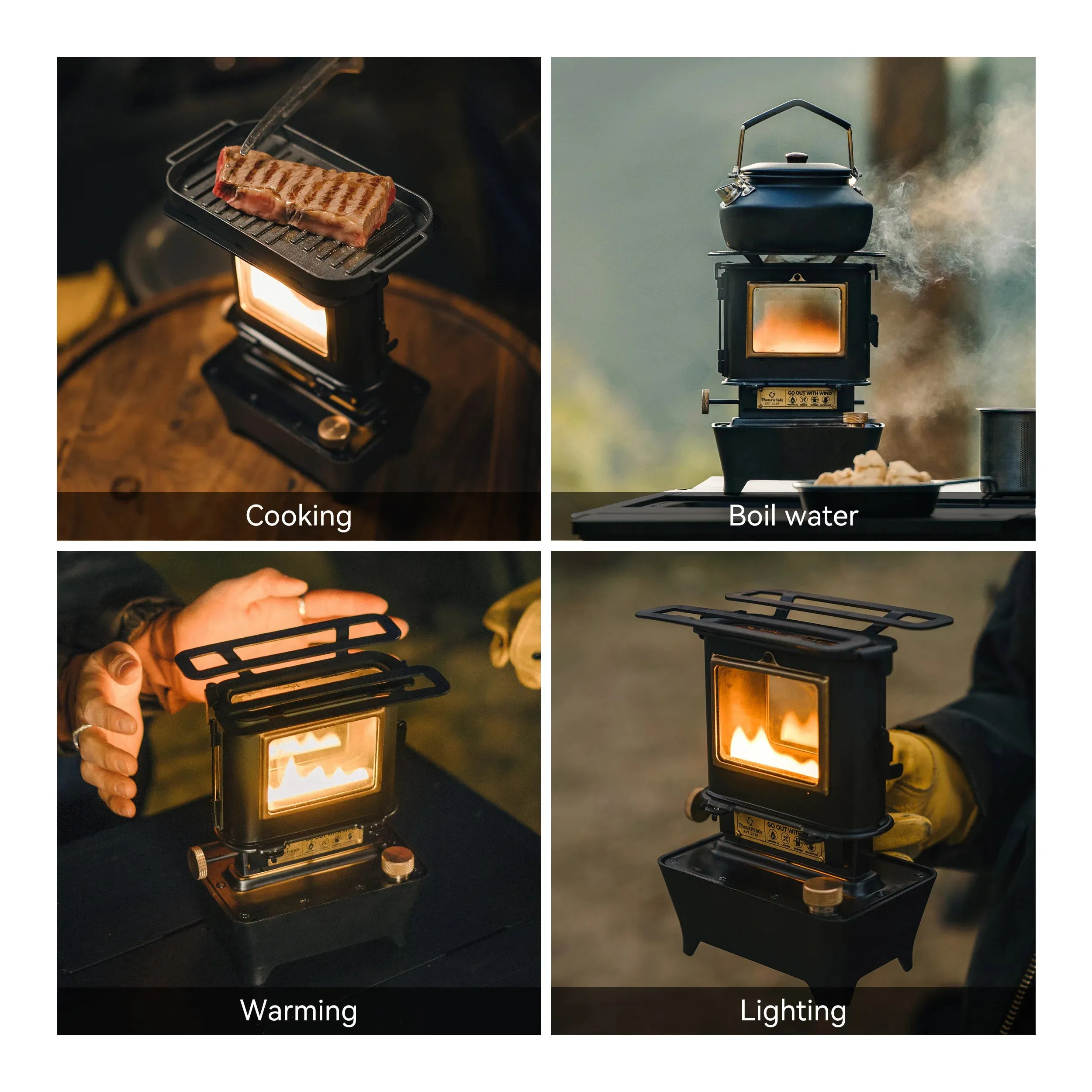 Firedance Oil Lamp Stove – Portable Retro Brass Camping Lantern, 8-Hour Burn for Outdoor Adventures
