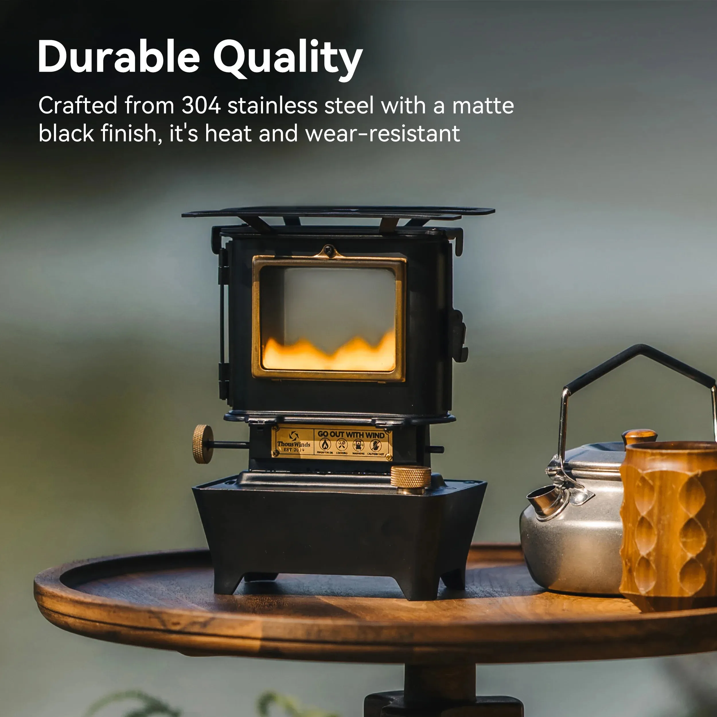 Firedance Oil Lamp Stove – Portable Retro Brass Camping Lantern, 8-Hour Burn for Outdoor Adventures