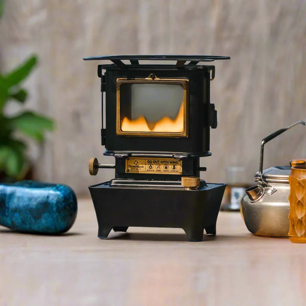 Firedance Oil Lamp Stove – Portable Retro Brass Camping Lantern, 8-Hour Burn for Outdoor Adventures