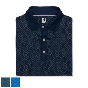 Footjoy Diamond Dot Print Lisle Self Collar M Royal (29582)