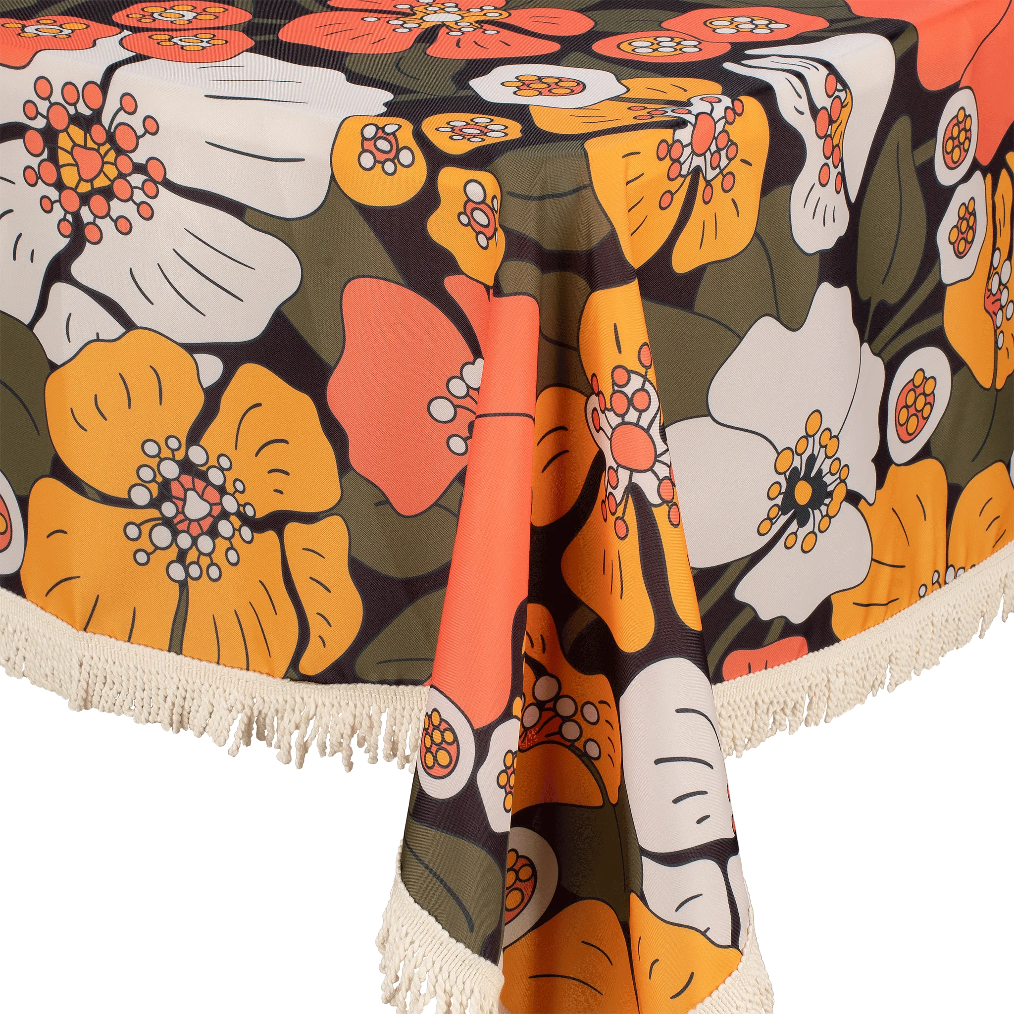 Fringed Tablecloth Petunia Petal