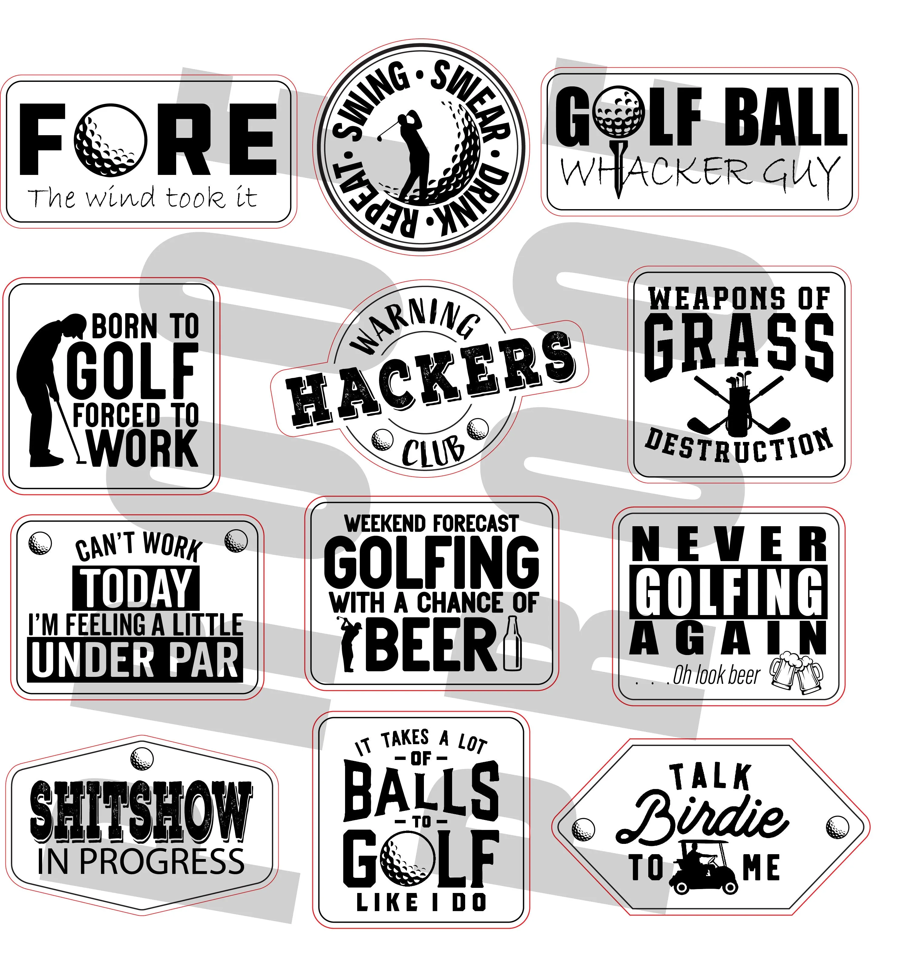 Funny Golf Hats - Click next pic for patches