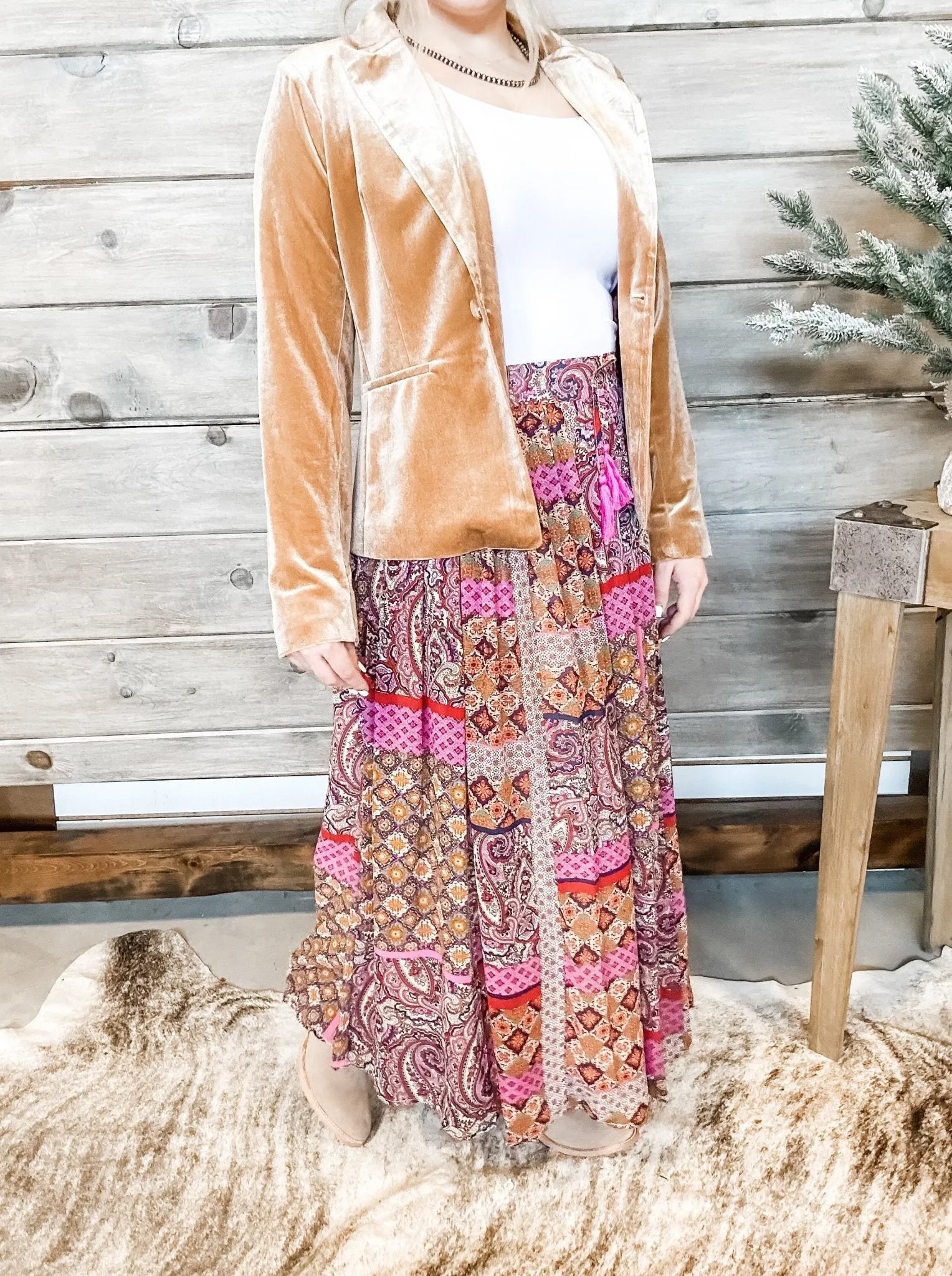 Fuschia Livia Maxi Skirt