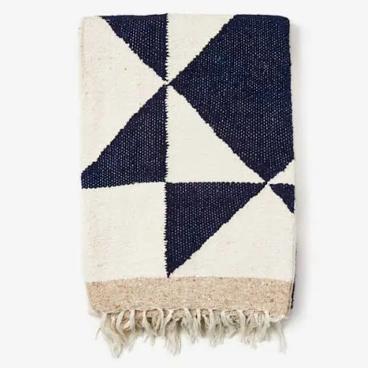 GEO SUN PATTERN COTTON BLEND THROW BLANKET