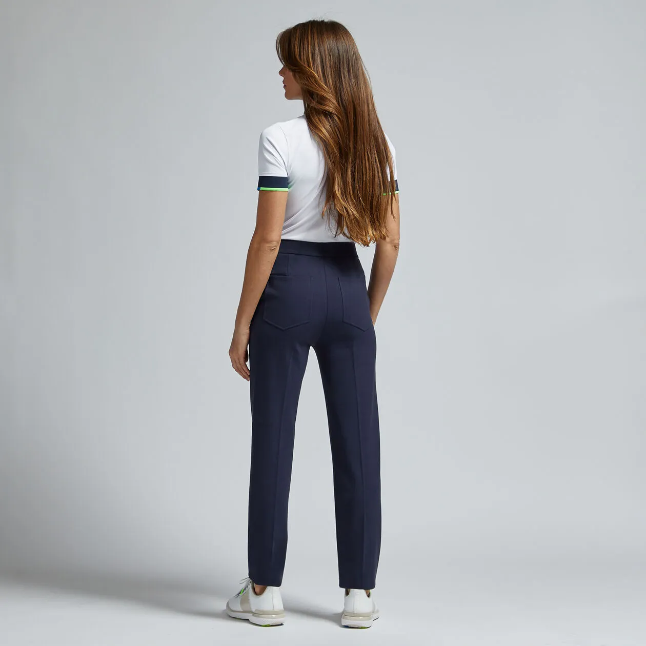 G/Fore Double Cigarette High Rise Womens Stretch Leg Pants - Twilight