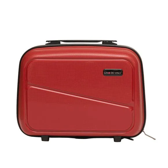 Gino De Vince Swirl 30cm Carry On Beauty Case Red