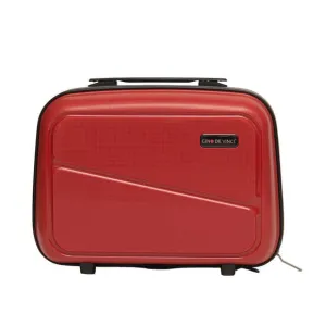 Gino De Vince Swirl 30cm Carry On Beauty Case Red
