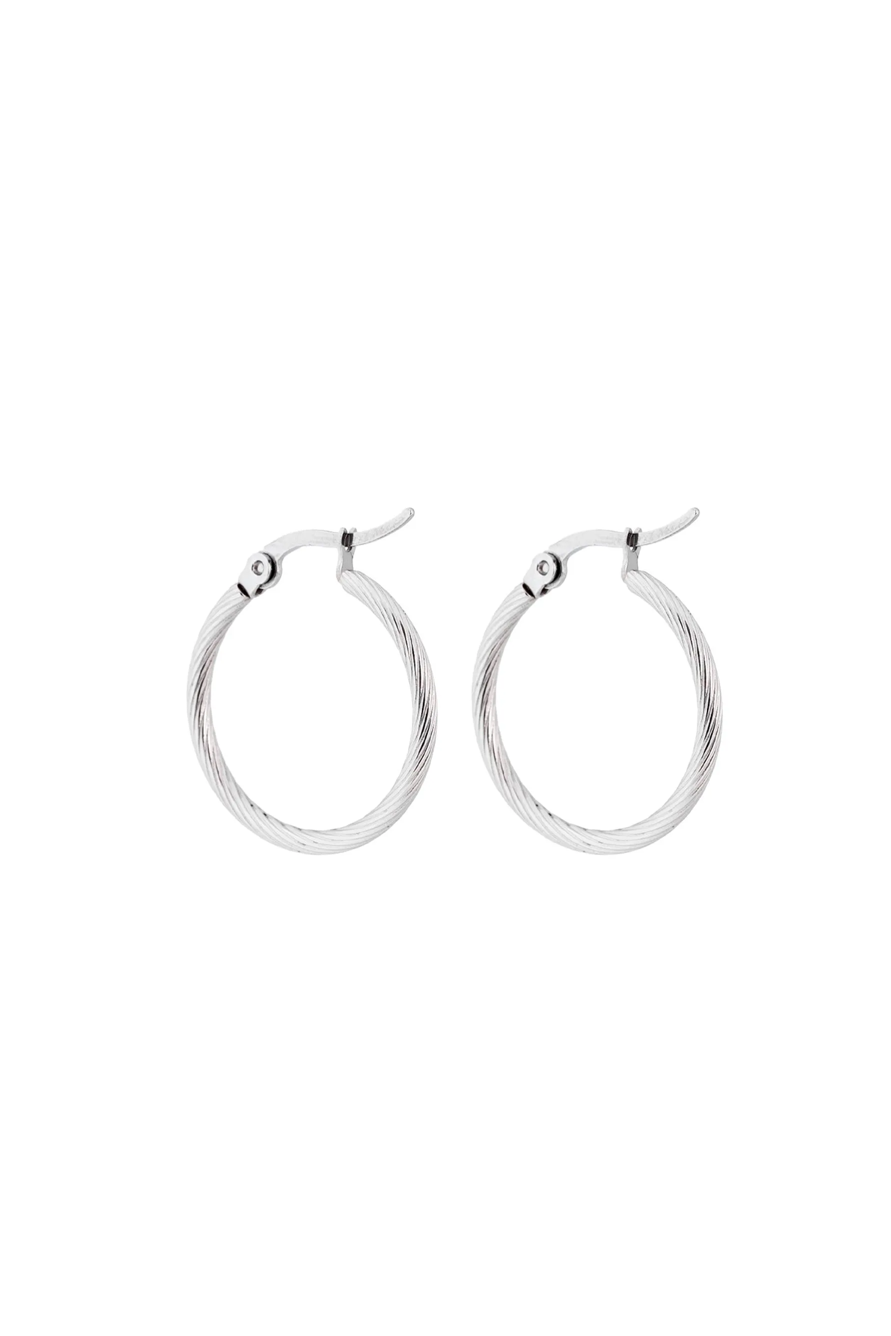 GLAM Silver Patterned Hoop