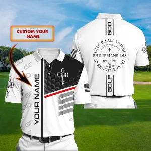 God - Golf - Personalized Name 3D Polo Shirt 39 - TD96