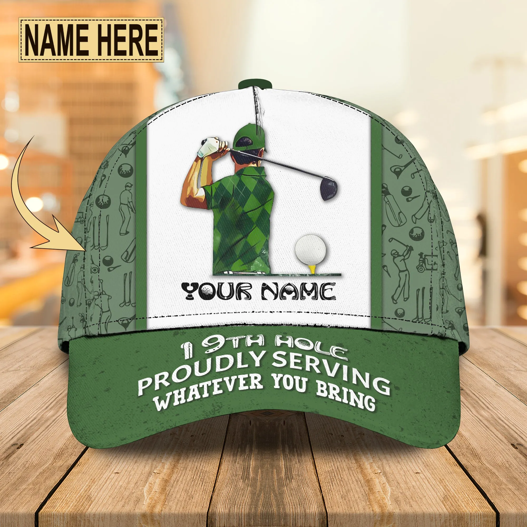 Golf 19th - Personalized Name Cap - Nsd99