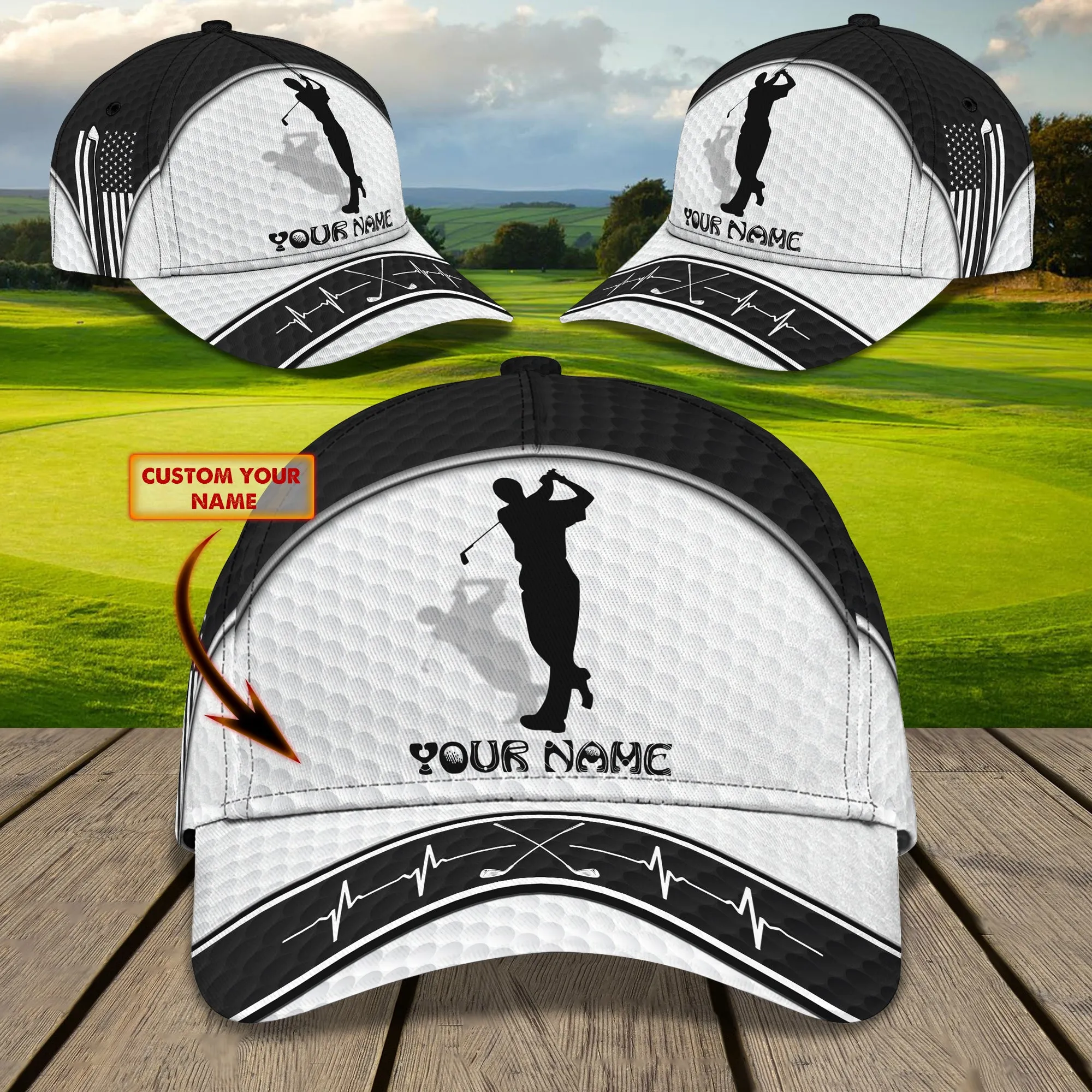 Golf 3 - Personalized Name Cap - Nia94