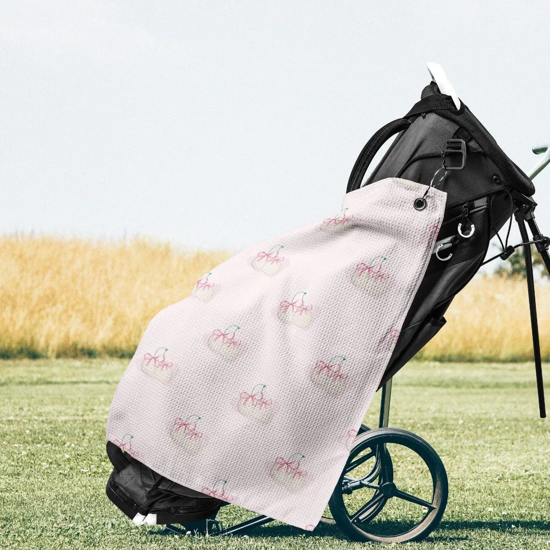 Golf Ball Cherries Golf Towel