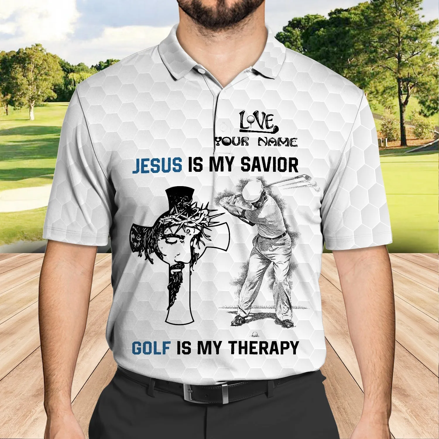 Golf - Personalized Name 3D Polo Shirt - TD96-127