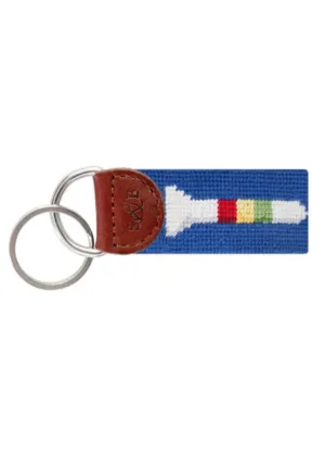 GOLF TEES NEEDLEPOINT KEY FOB