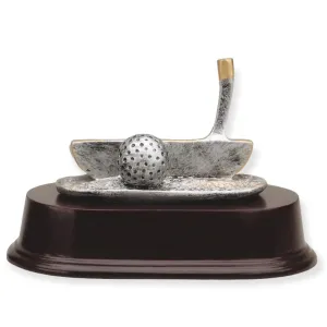 Golf Trophy - Antique Silver Putter