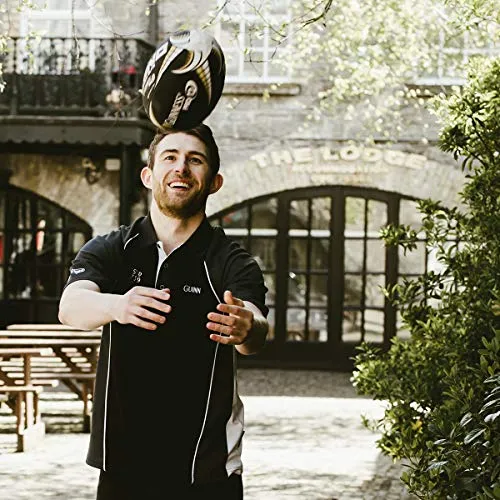 Guinness Official Merchandise Guinness Performance Signature Golf Shirt Polyester Paneled Sport Polo Shirt Black