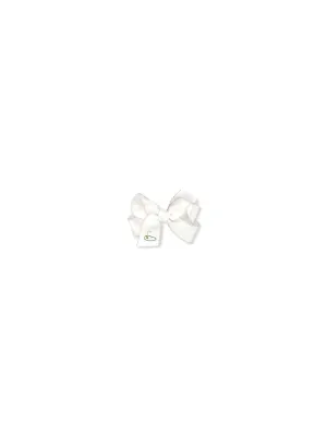 Hallie Hair Bow - Legacy White, Pensacola Pink