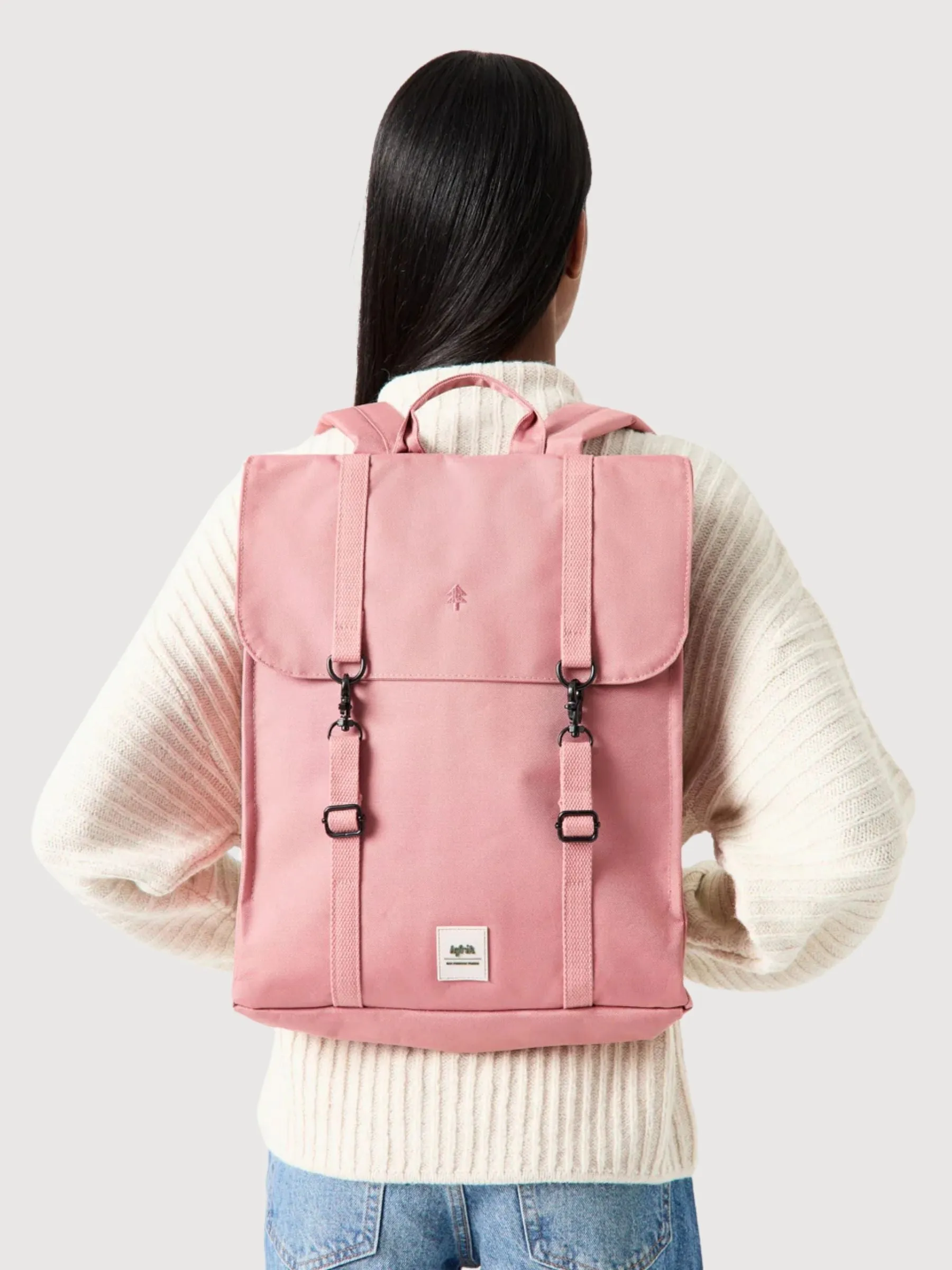Handy Metal Dust Pink backpack in recycled polyest | Lefrik