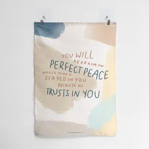 He Trusts In You {Small Wall Tapestry}