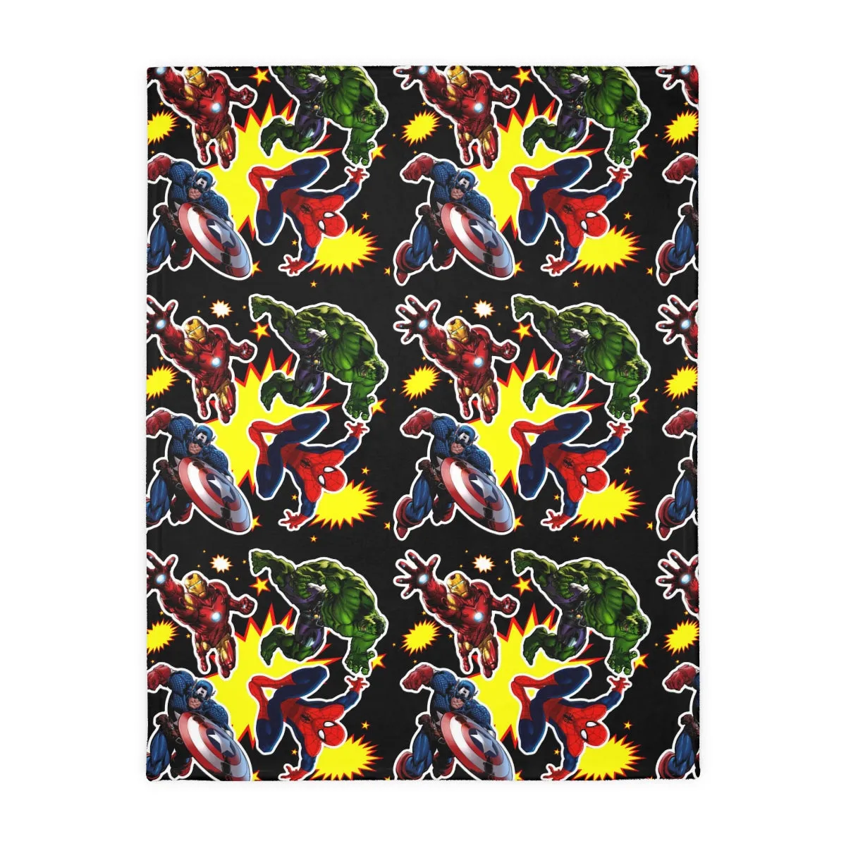 Hero Blanket Velveteen Minky Blanket (Two-sided print)