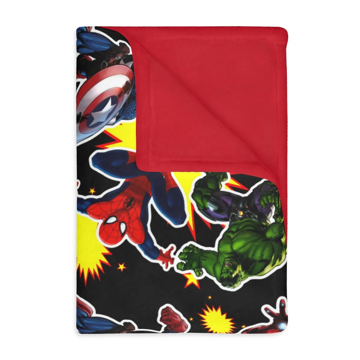 Hero Blanket Velveteen Minky Blanket (Two-sided print)