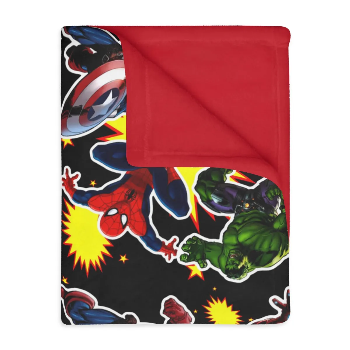 Hero Blanket Velveteen Minky Blanket (Two-sided print)