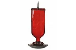 HG204CP-4 Bird Feeder-Hummingbird Red Glass 16oz